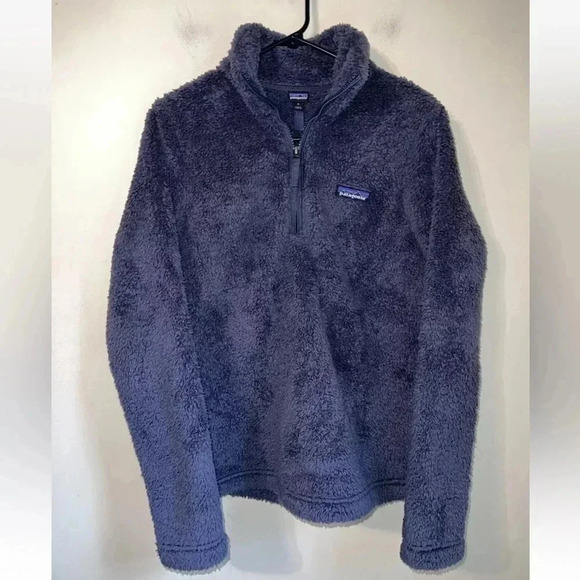 Patagonia Los Gatos Quarter Zip Fuzzy Fleece Jacket Women’s Small Gray - Picture 1 of 3
